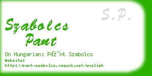 szabolcs pant business card